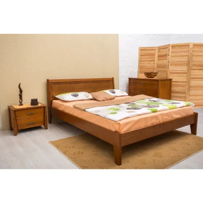 Bed "City" with intarsia without footboard